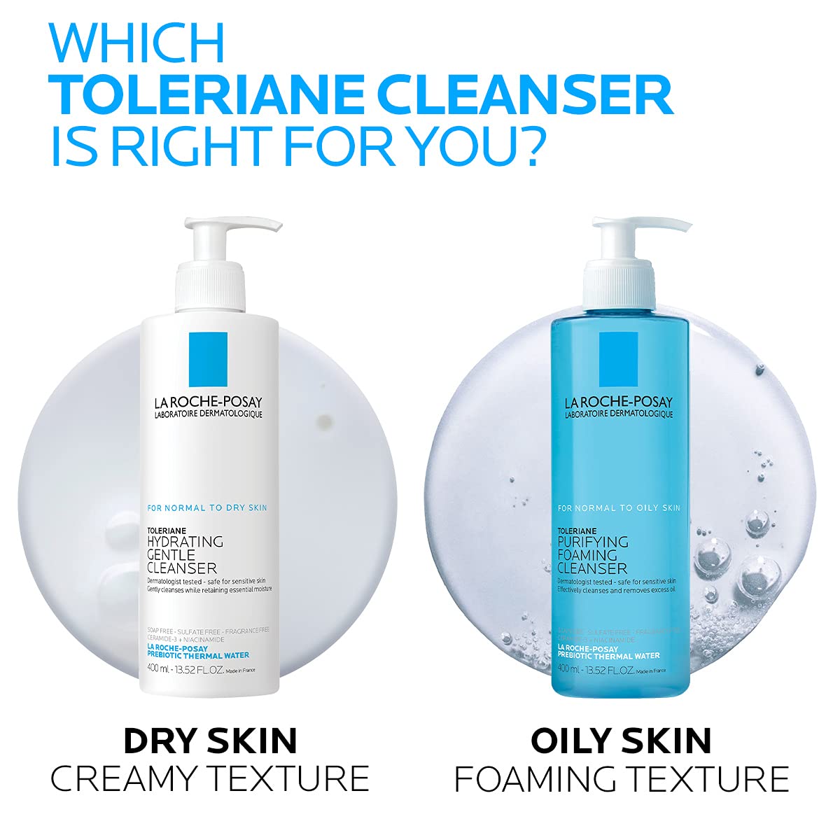 La Roche-Posay Toleriane Purifying Foaming Facial Cleanser, 13.52oz