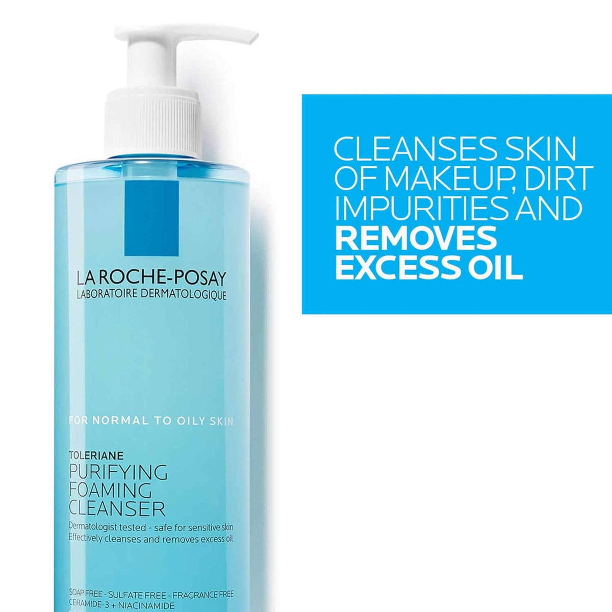 La Roche-Posay Toleriane Purifying Foaming Facial Cleanser, 13.52oz