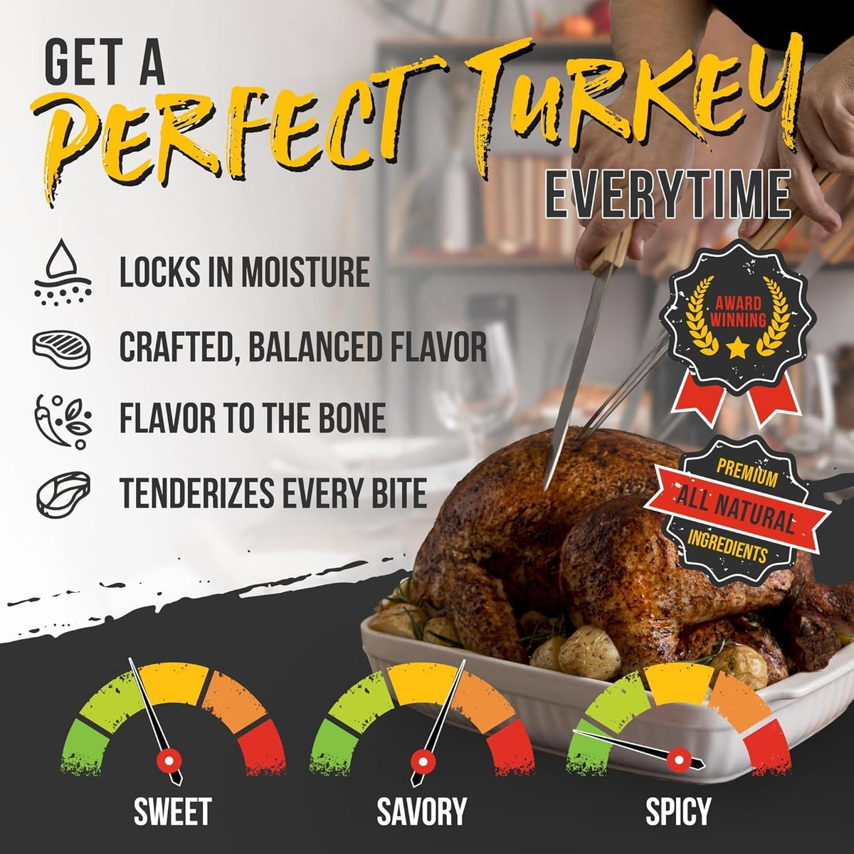 Lane's Ultimate Turkey Brine Kit with Bags — 20 oz Brine, SPG, Spellbound Rub, 2 XL Bags