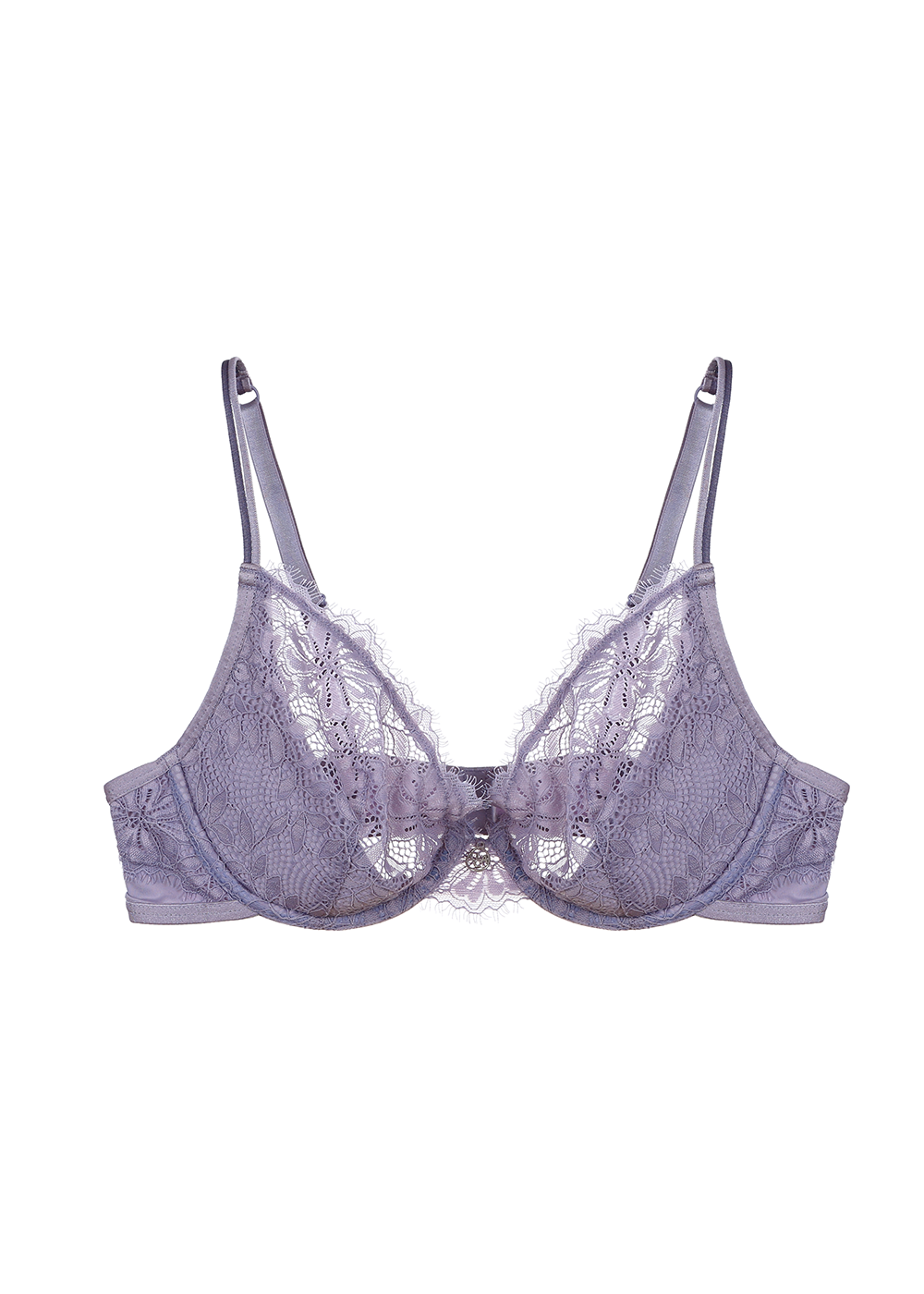 LAREINA Plus Sexy Lace Comfortable Unlined Demi Bra