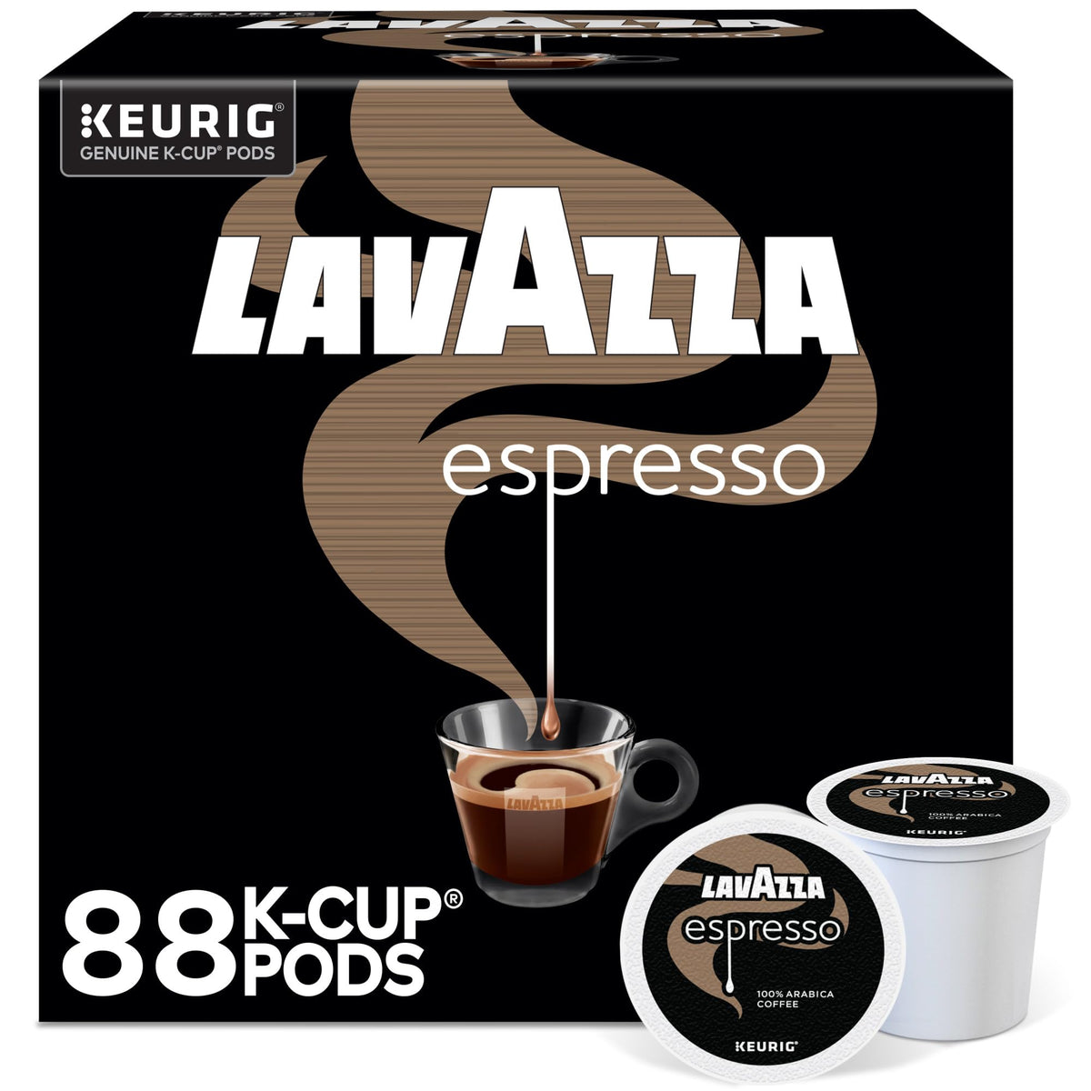 Lavazza Espresso K-Cup Pods – Medium Roast, 88-Count Box (4x22)