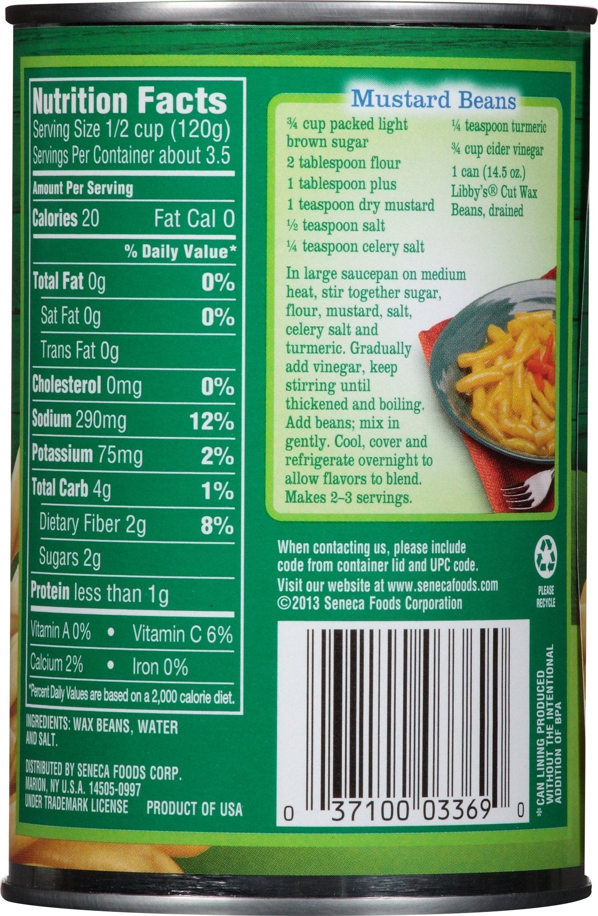 Libby's Cut Wax Beans – Tender Young Wax Beans, 14.5 oz Cans (Pack of 12)