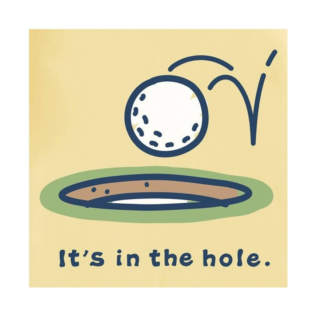 Life Is Good Men's Crusher It's In The Hole Tee - Sandy Yellow FINAL SALE