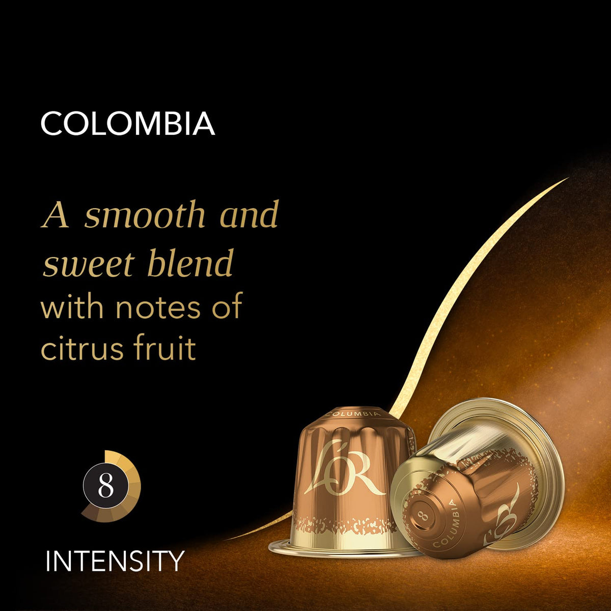 L'OR Espresso Capsules Colombia, 100 Count – Compatible with L'OR BARISTA & Nespresso Original