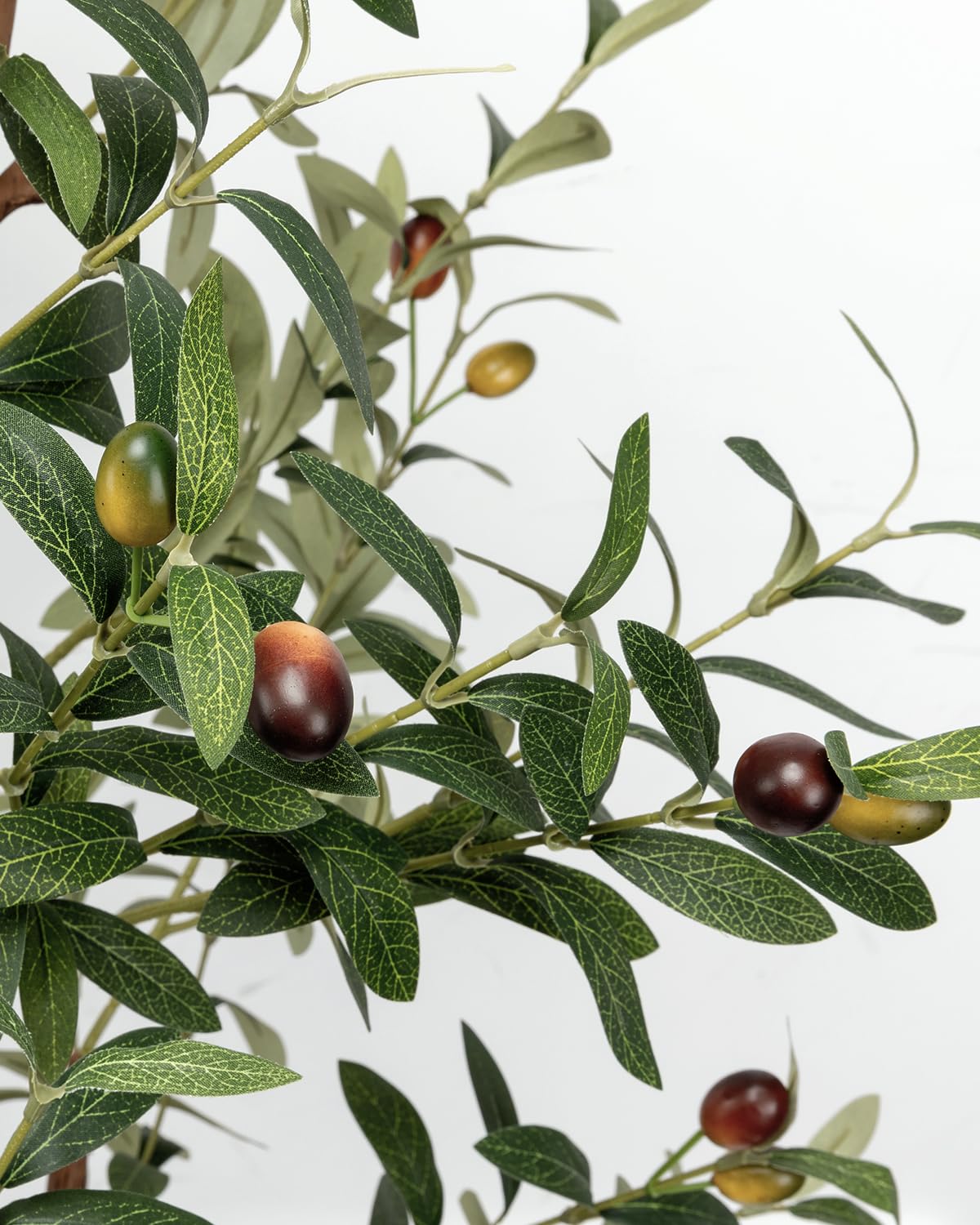 LuceAlberi 6FT Artificial Olive Tree Indoor Tall Faux with Planter&Basket