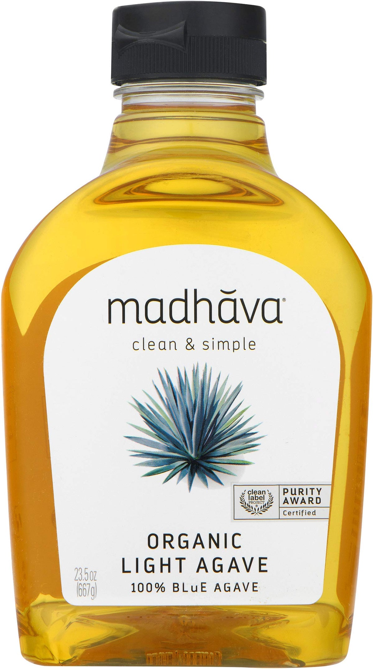 MADHAVA Organic Light Agave Nectar – 100% Blue Agave, Vegan & Non-GMO (Pack of 6, 23.5 oz each)