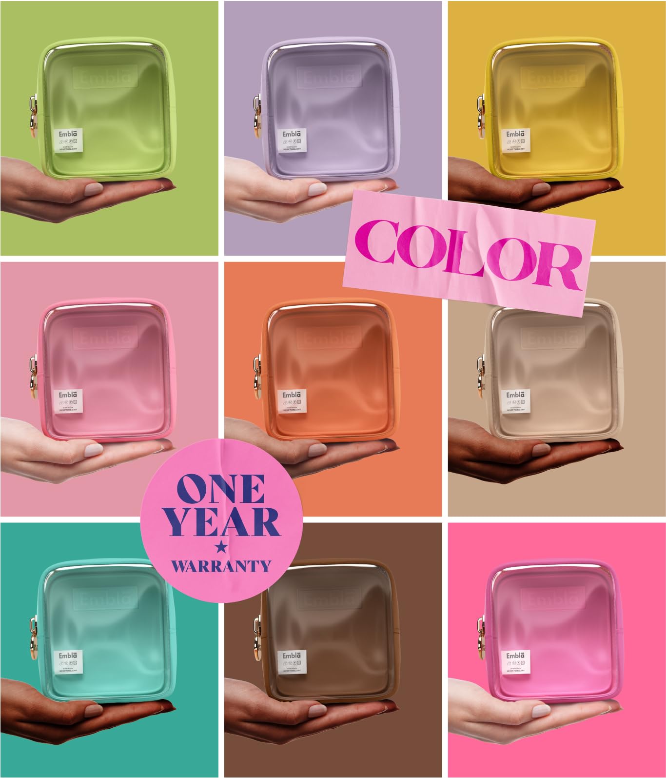 Makeup Bag for Women, Travel Cosmetic Organizer, Waterproof Toiletry Pouch