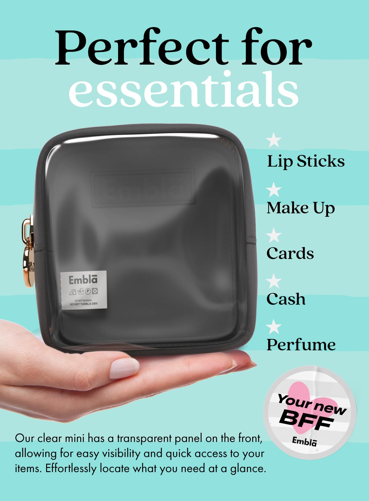 Makeup Bag for Women, Travel Cosmetic Organizer, Waterproof Toiletry Pouch
