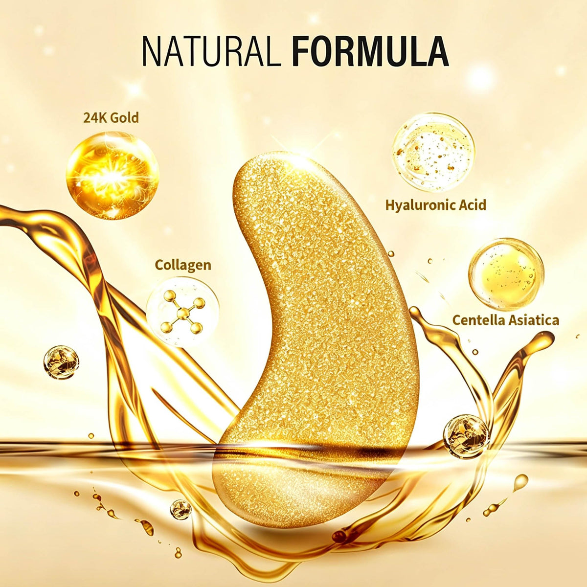 Maskiss 24k Gold Under Eye Patches (30 Pairs), Eye Mask, Collagen Skin Care Products, Eye Patches for Puffy Eyes, Eye Masks for Dark Circles and Puffiness.
