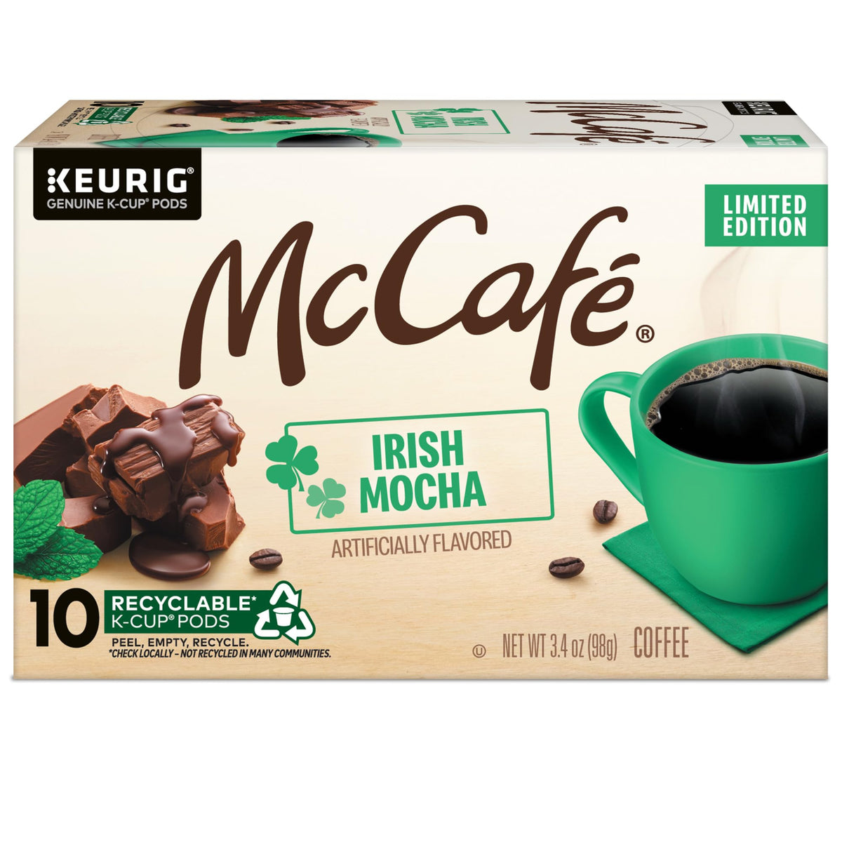 McCafé Irish Mocha K-Cup Pods – 60 Count, Single-Serve Keurig Compatible