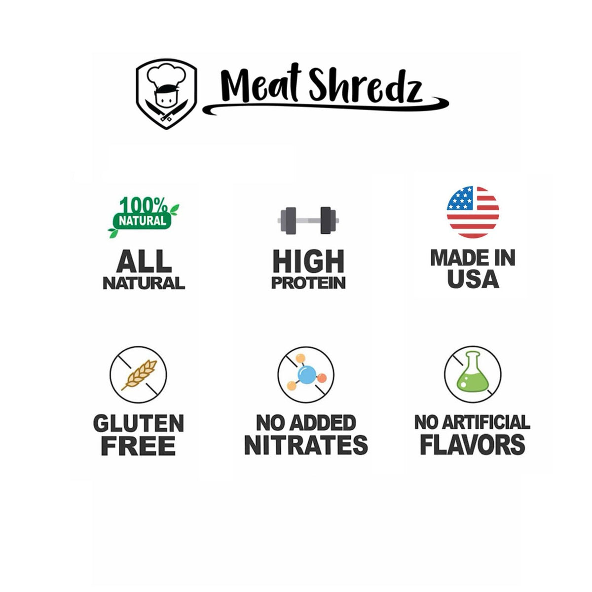 Meat Shredz Premium Dried Pulled Pork – 6 Pack Variety