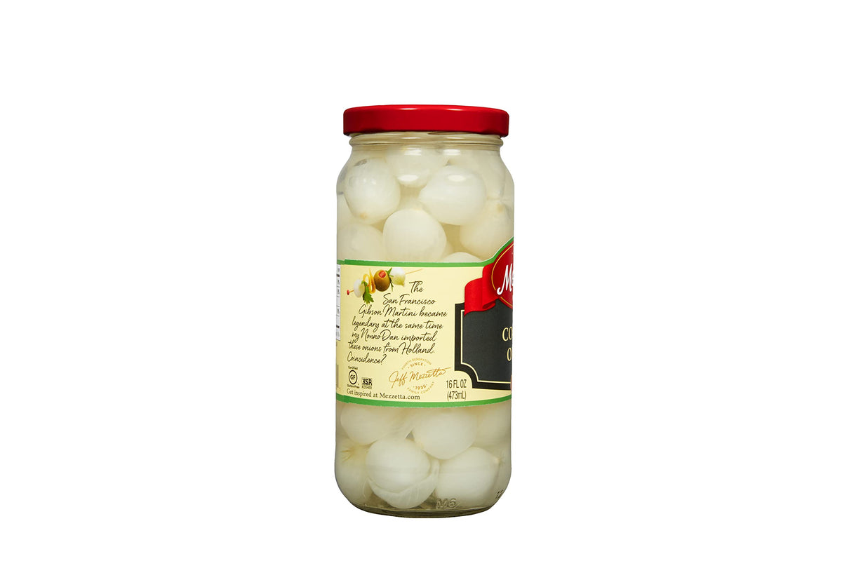 Mezzetta Cocktail Onions – Gourmet Pickled Onions for Martinis & Antipasto | 16 oz Jar, Pack of 6