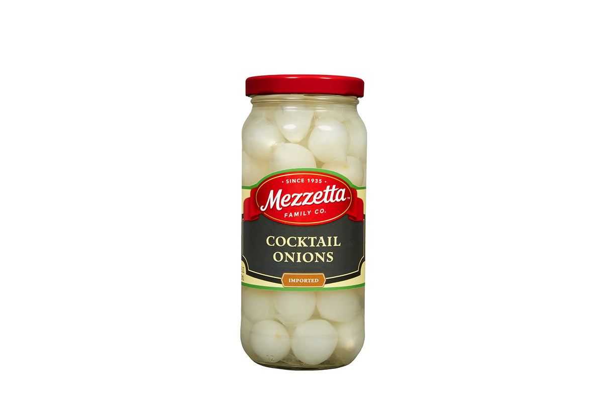 Mezzetta Cocktail Onions – Gourmet Pickled Onions for Martinis & Antipasto | 16 oz Jar, Pack of 6
