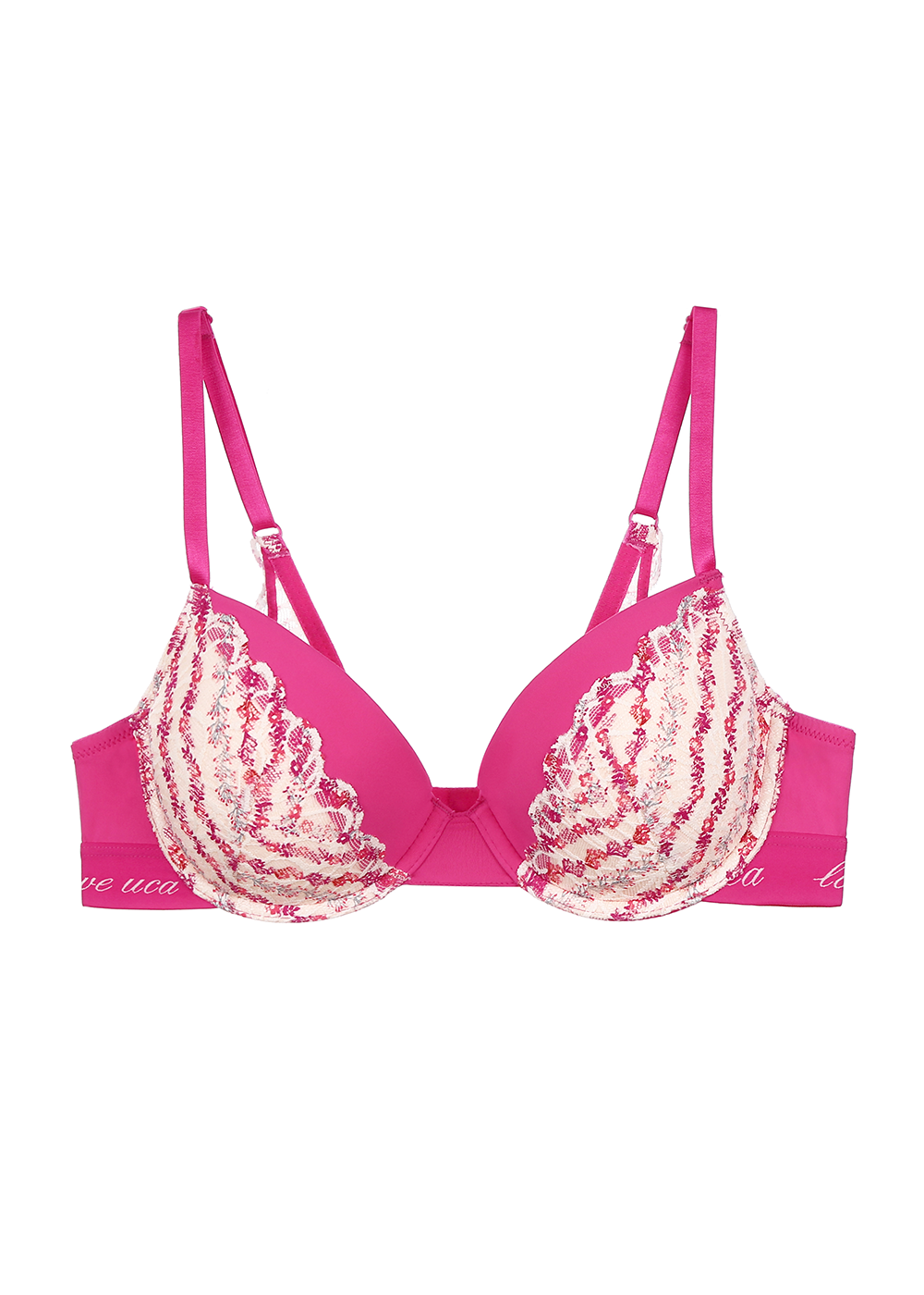 MIKA Printed Floral Lace Demi Bra