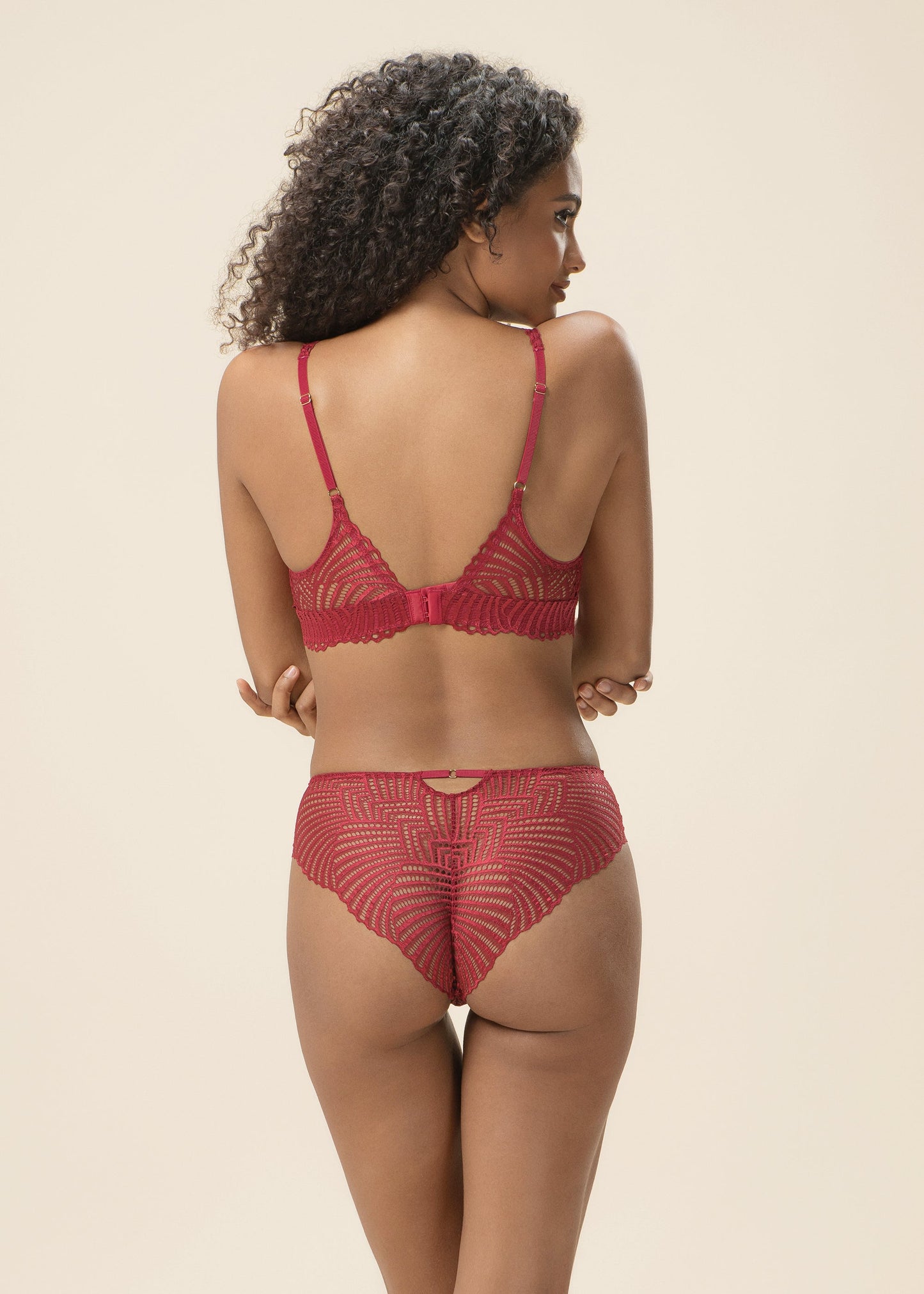 MILANO Red Lace Lingerie Set