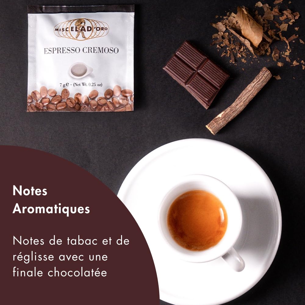 Miscela D'Oro Cremoso E.S.E. Pods – Single Shot Espresso, 150 Pack