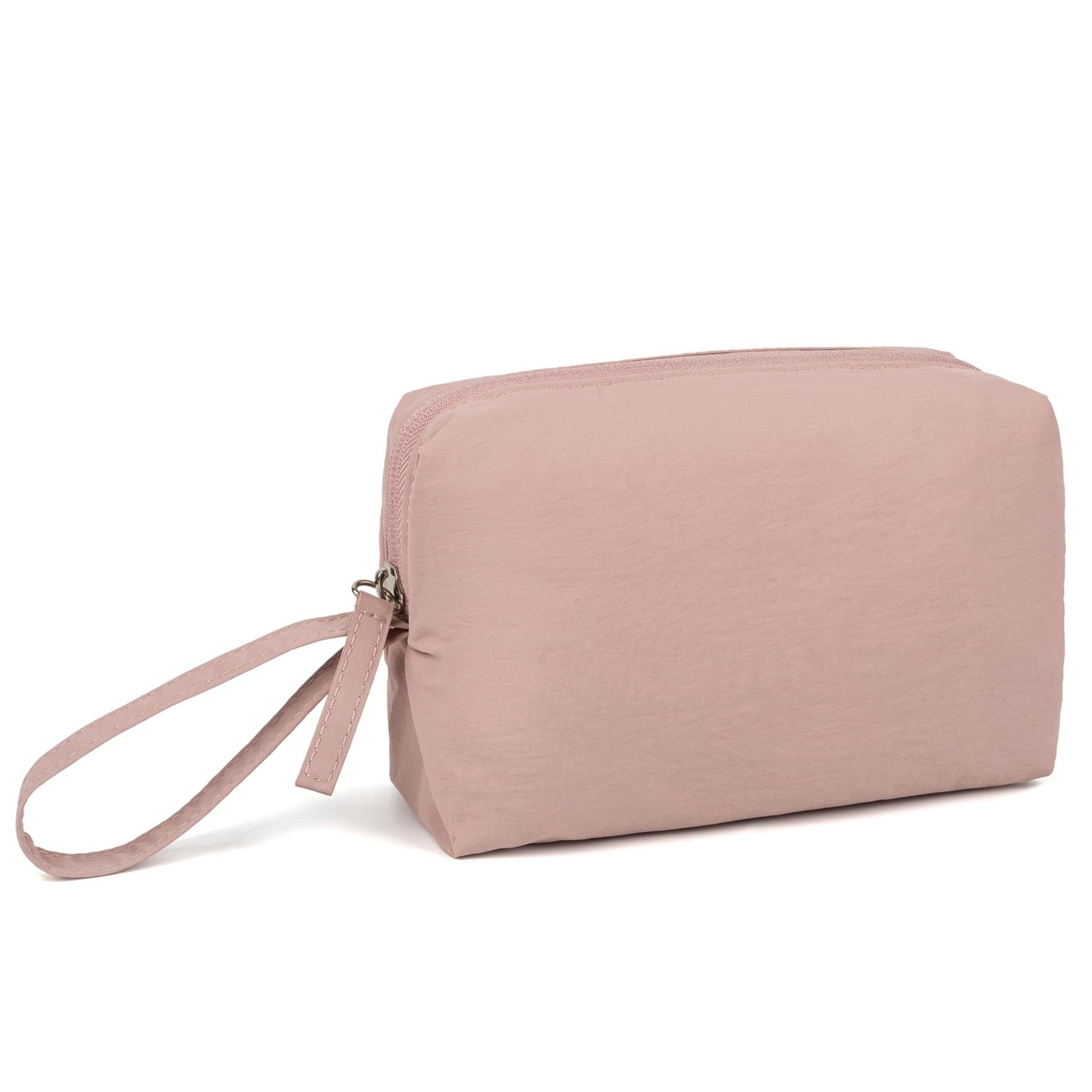 MUHUASHI Mini Cosmetic Bag, Daily Waterproof Makeup Purse and Toiletry Organizer Case, Foldable Lightweight Clutch Pouch Bag (7-Dark Pink)