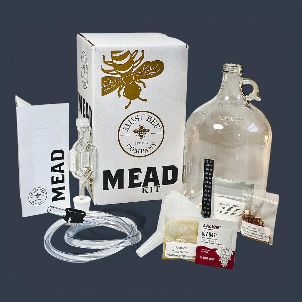 Must Bee Mead Making Kit — 1 Gallon Mead Starter with Reusable Equipment