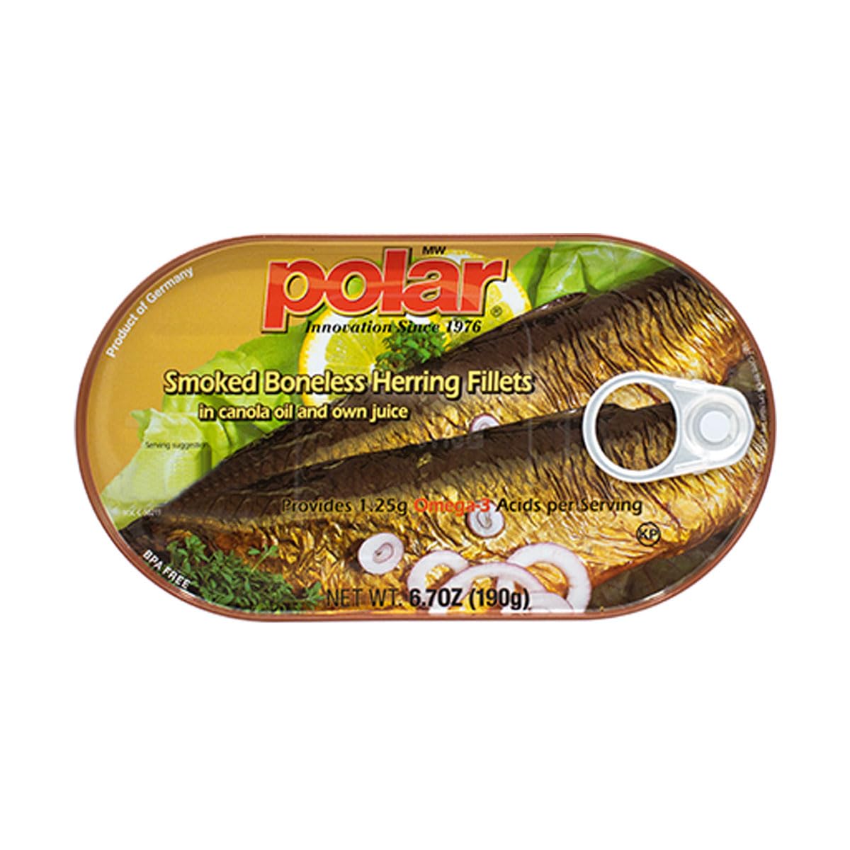MW Polar Smoked Herring in Vegetable Oil, 6.7 oz – Pack of 12