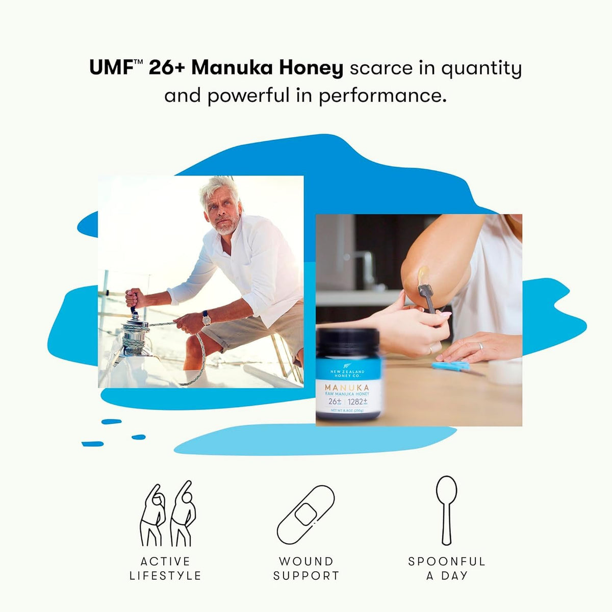 New Zealand Honey Co. Raw Manuka Honey UMF 26+ | MGO 1282+, UMF Certified | 4.4oz