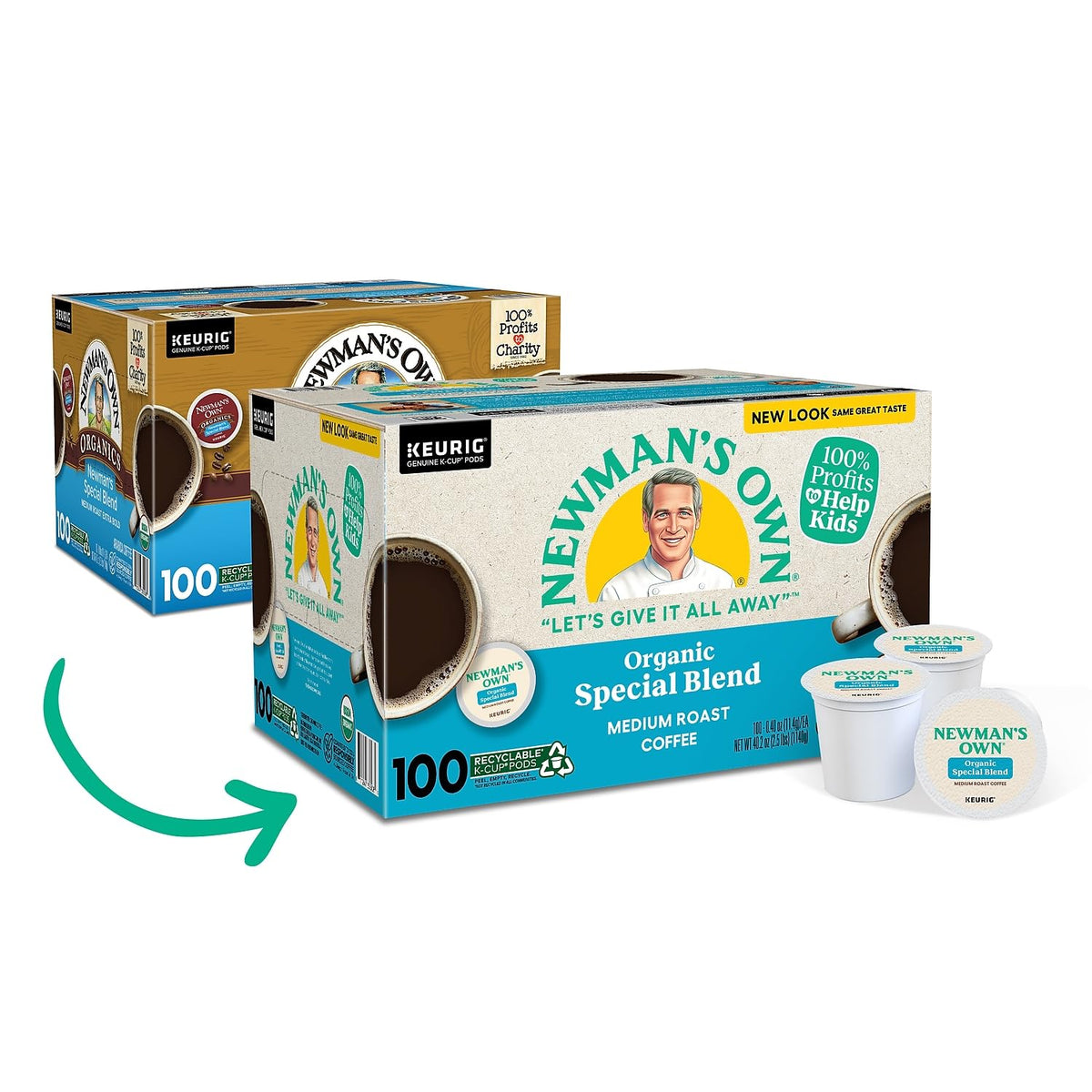 Newman's Own Special Extra Bold Blend Coffee K-Cups – Medium Roast, 100 Count (Packaging May Vary)