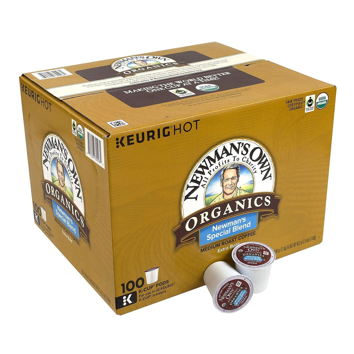 Newman's Own Special Extra Bold Blend Coffee K-Cups – Medium Roast, 100 Count (Packaging May Vary)