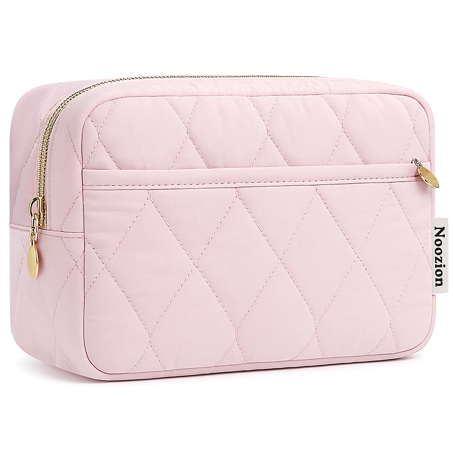Noozion Makeup Bag Travel Toiletry Bag, Puffy Padded Cosmetic Bag for Women, Makeup Organizer Case, Wide-open Pouch Purse, Travel Essentials