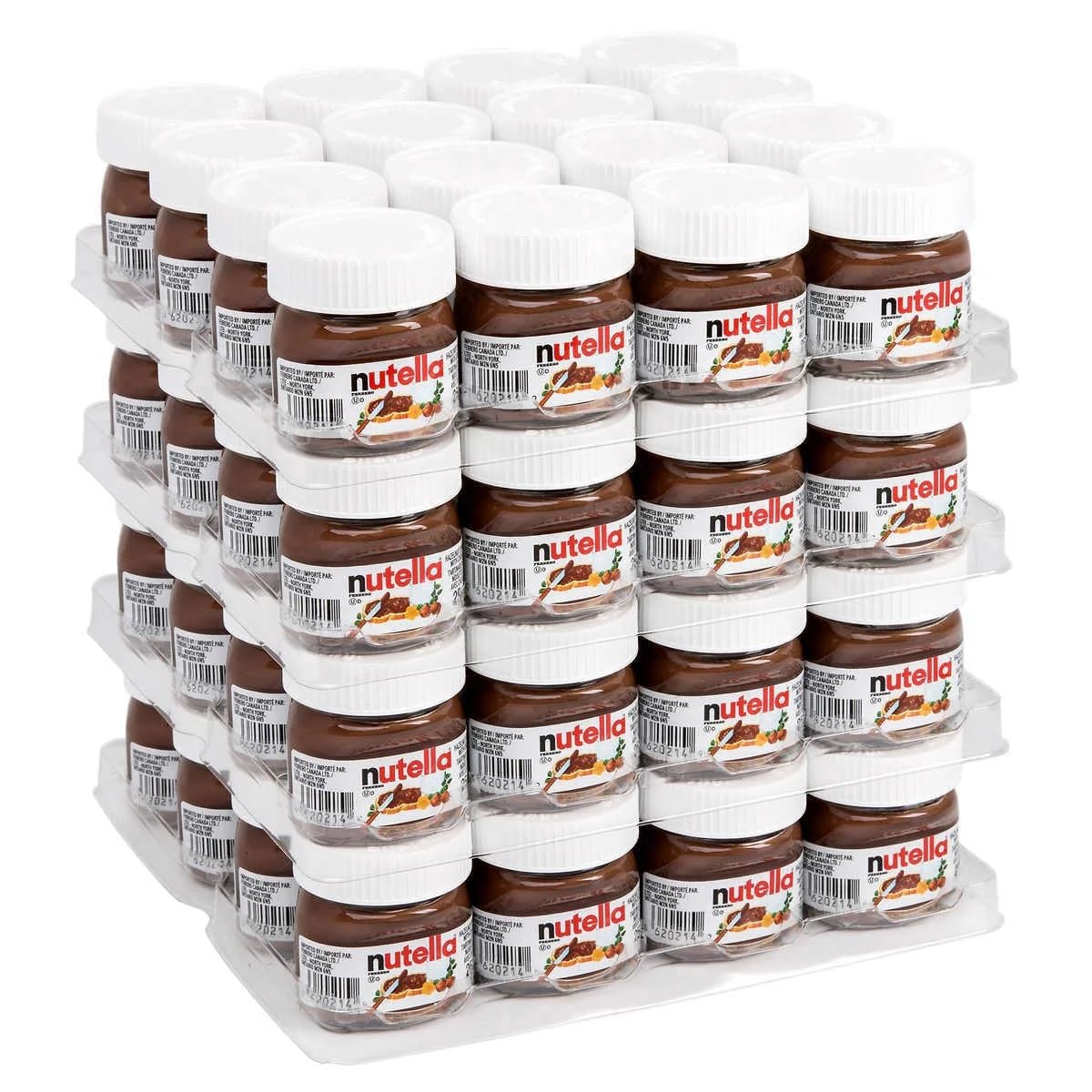 Nutella Hazelnut Spread with Cocoa – Mini Glass Jars, Case of 64 (0.88 oz each)