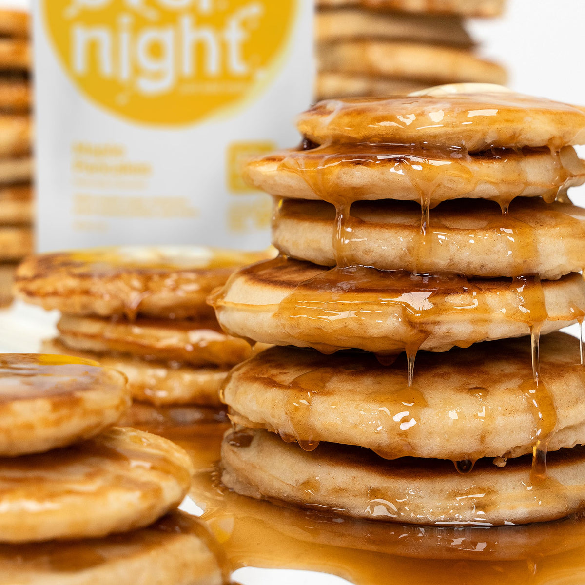 Oats Overnight Maple Pancakes – Vegan 20g Protein, High Fiber Breakfast Shake (Gluten Free, Non-GMO) – 8 Pack