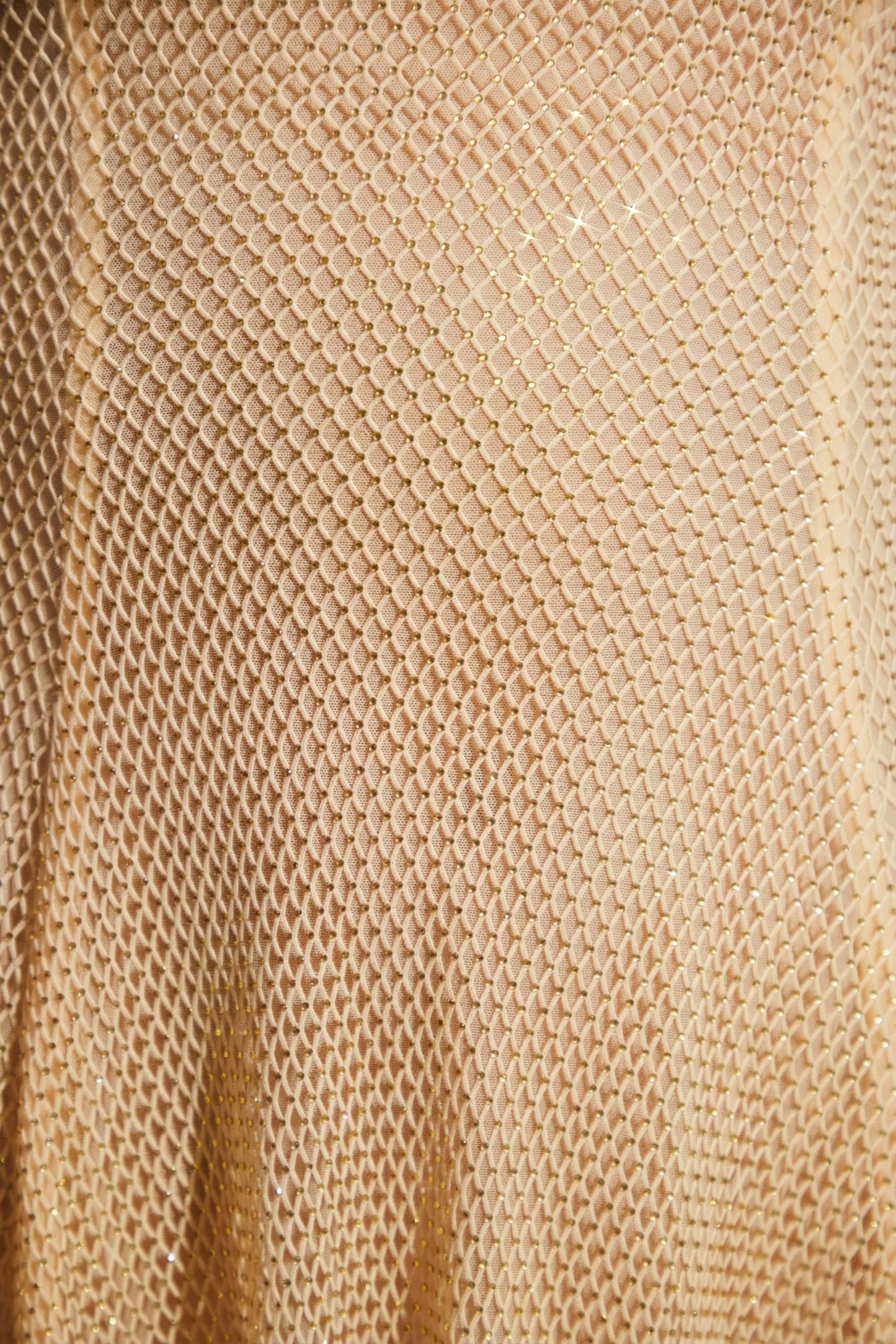 Embellished Long Sleeve Backless Mini Dress in Gold