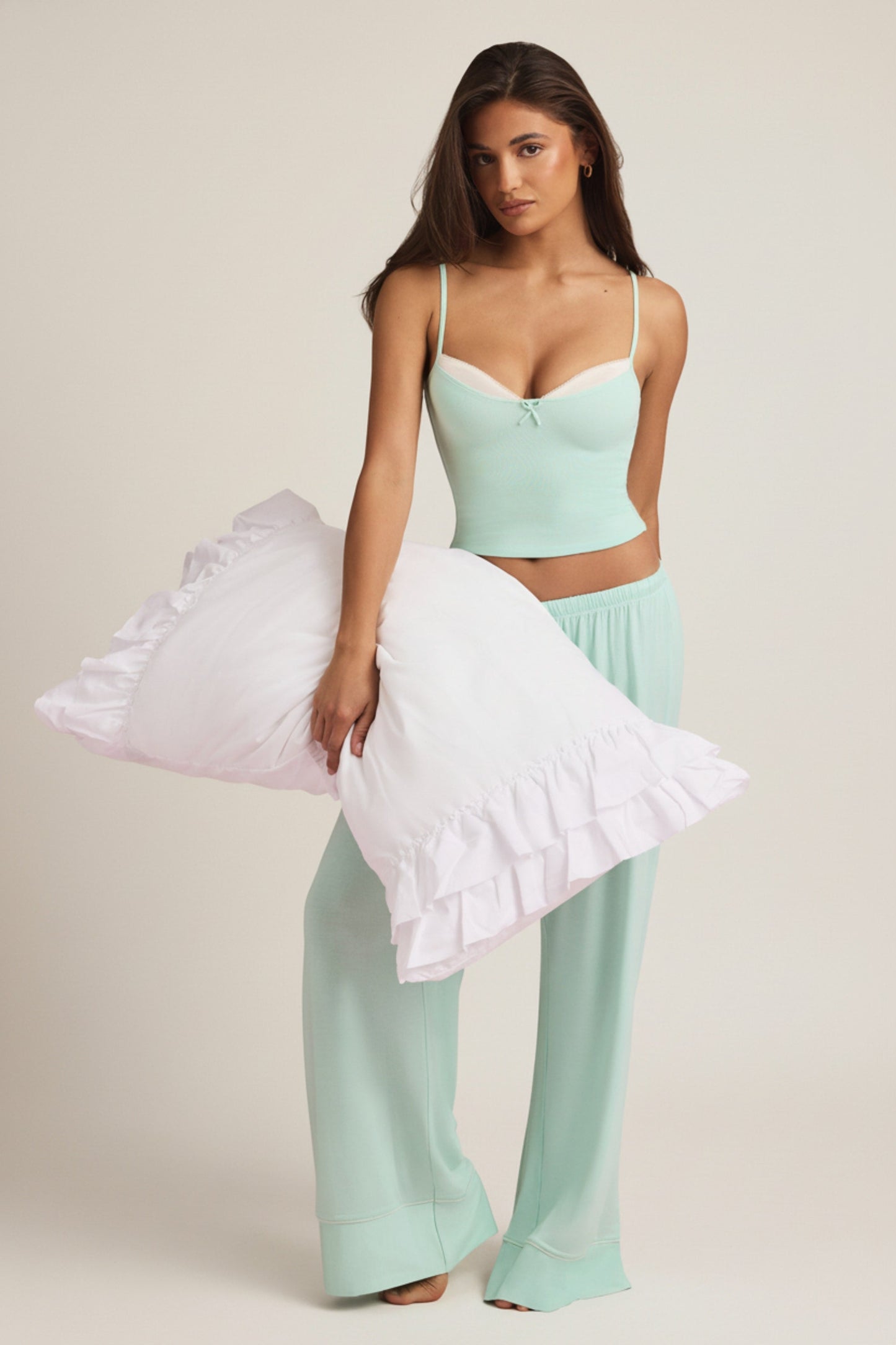 Modal Camisole Pyjama Top in Mint