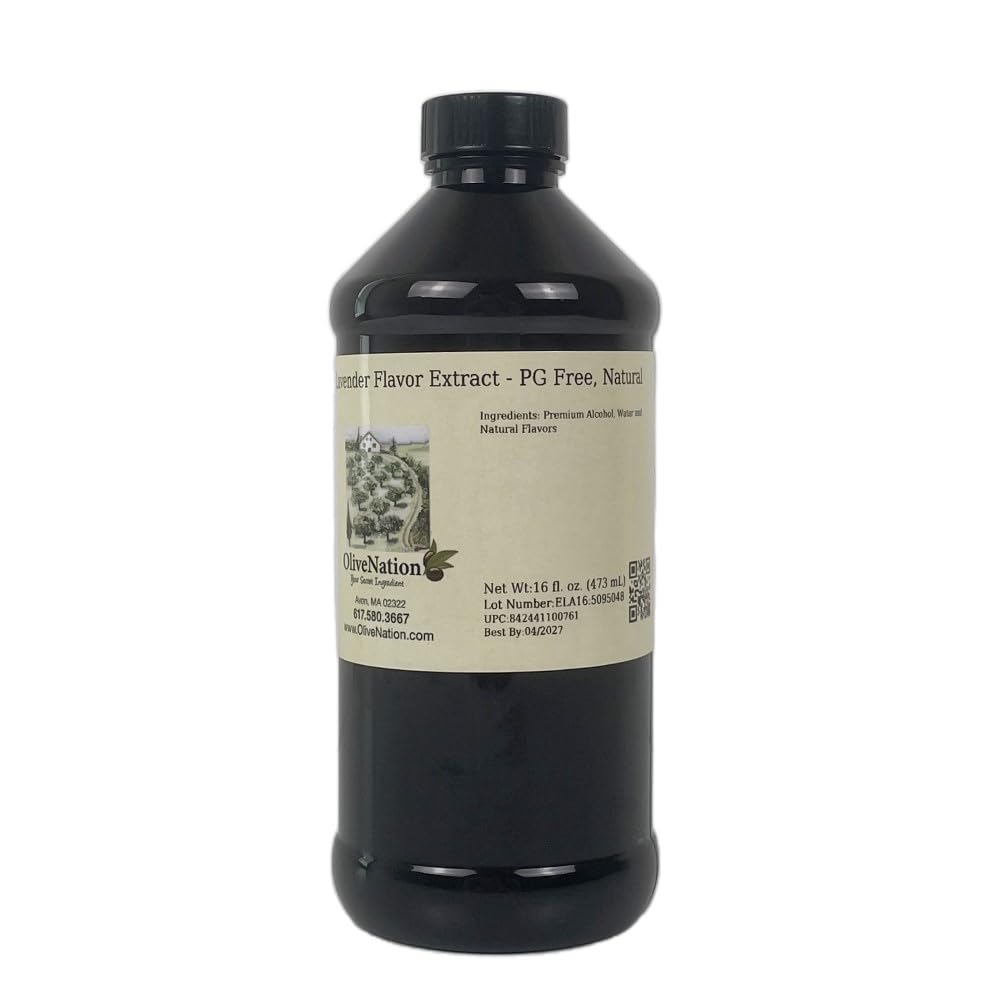 OliveNation Lavender Extract – Premium Light Floral Flavor, 16 oz (Non-GMO, Kosher, Vegan)