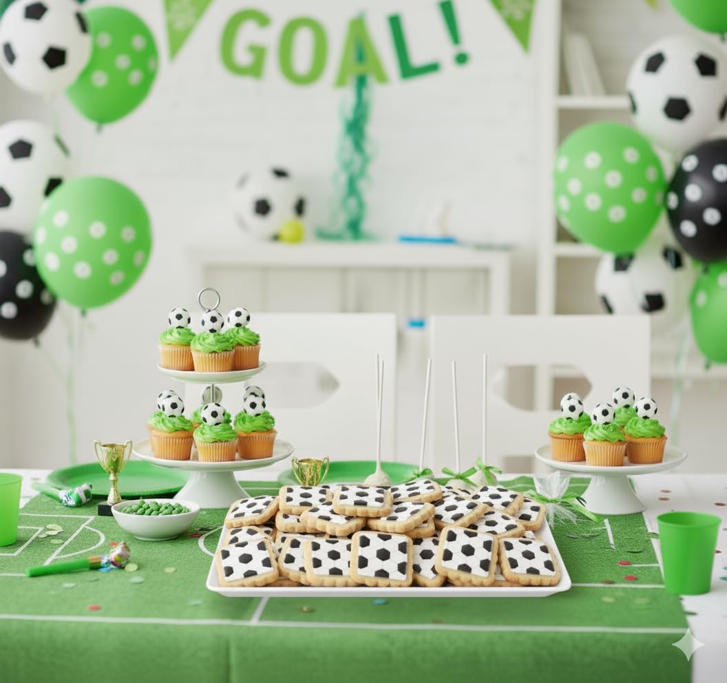 OMCookie Soccer Themed Cookies Bulk - 24 Individually Wrapped Party Favors
