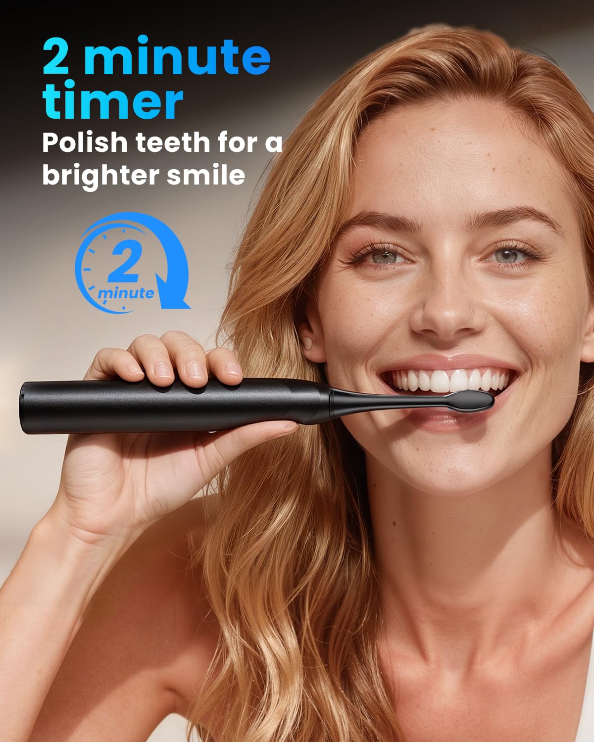 Onlyone Electric Toothbrush for Adults, Rechargeable Electric Toothbrush with 8 Brush Heads, Travel Case, Charging Base & Wireless Charging - 5 Modes with Smart Timer