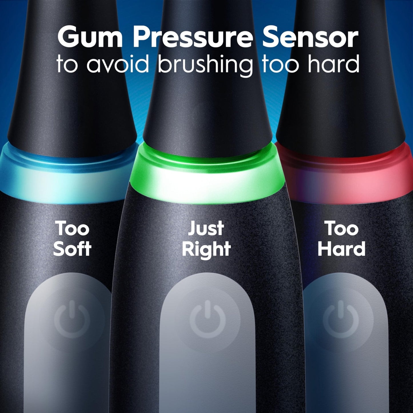 Oral-B iO Series 3 Limited Deep Clean Rechargeable Electric Toothbrush for Adults, Black, 3 Modes, Smart Pressure Sensor, Plaque Removal and Gum Care, 2 Replacement Brush Heads, Travel Case