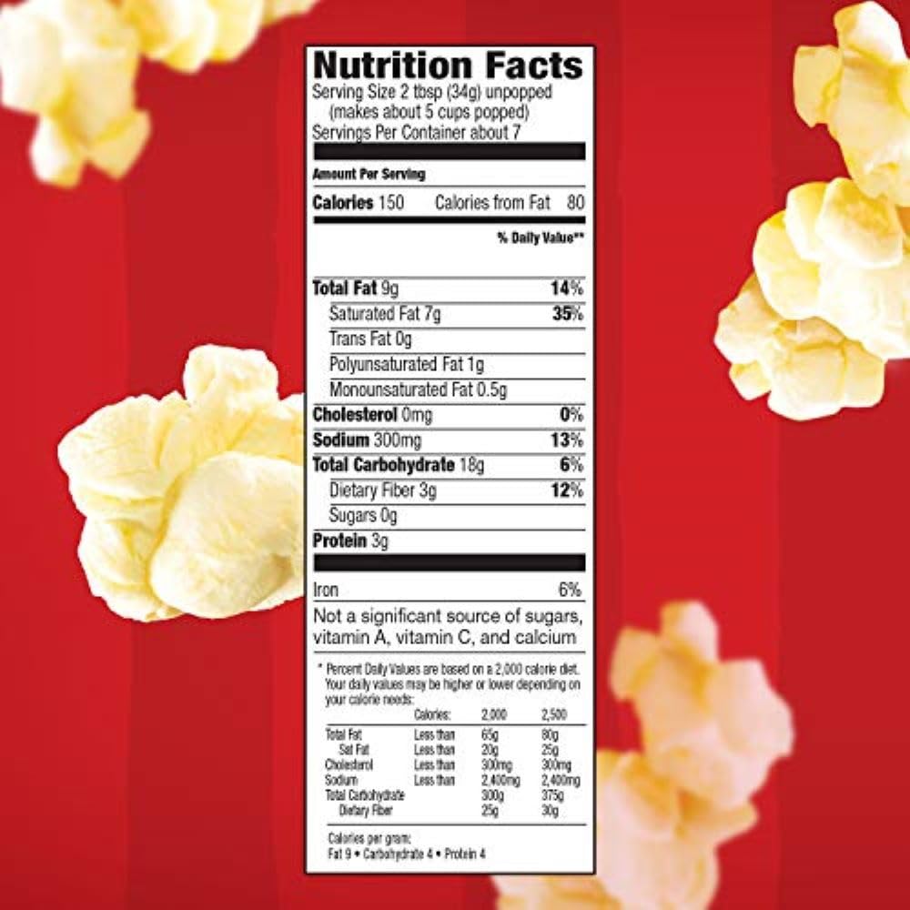 Orville Redenbacher's All-In-One Popcorn Kit with Coconut Oil & Salt – 36-Pack for 8-Oz Poppers