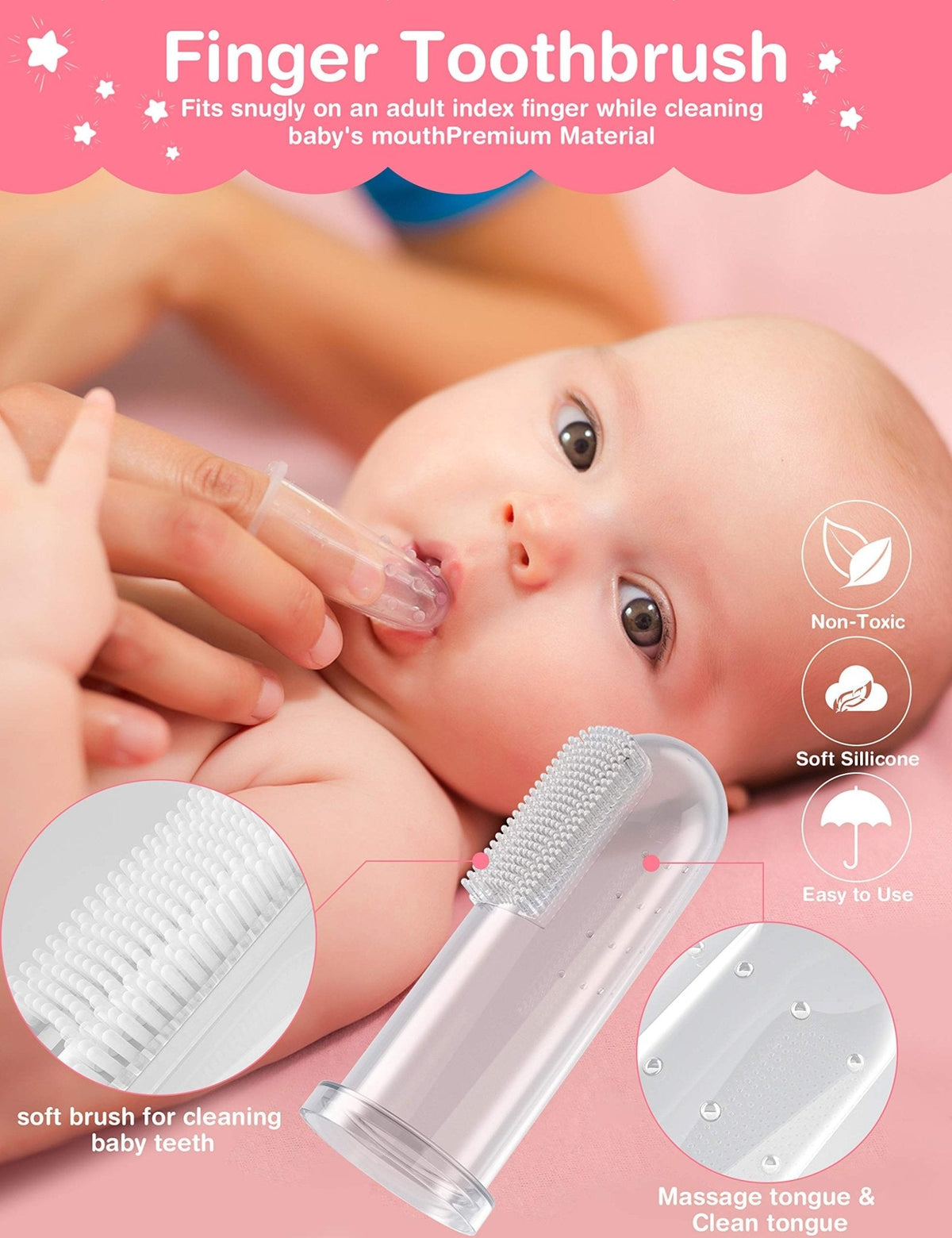 OTTOLIVES Baby Grooming Kit with Electric Nail Trimmer, 0-3 Years+, Pink