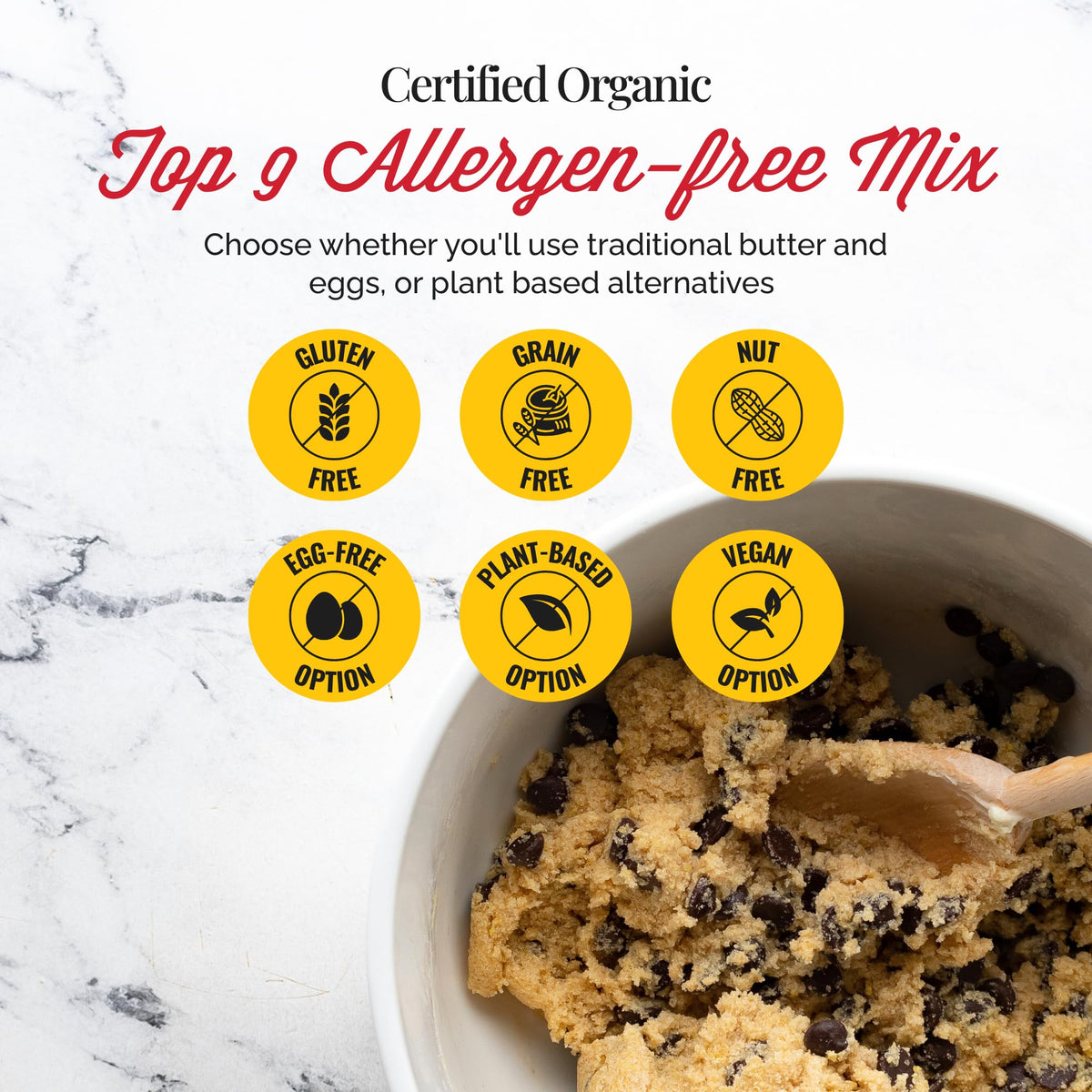 Otto's Naturals Grain-Free Ultimate Cookie Mix – 12.2 oz, 6 Pack, Top 9 Allergen-Free, Gluten Free, Vegan