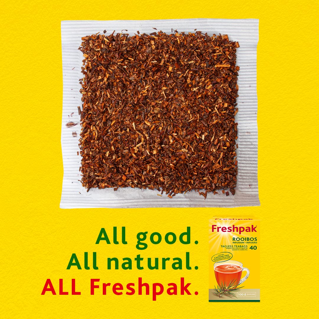 Freshpak Pure Rooibos Tea — 4 Pack, 80 Tagless Tea Bags Each | PakFresh