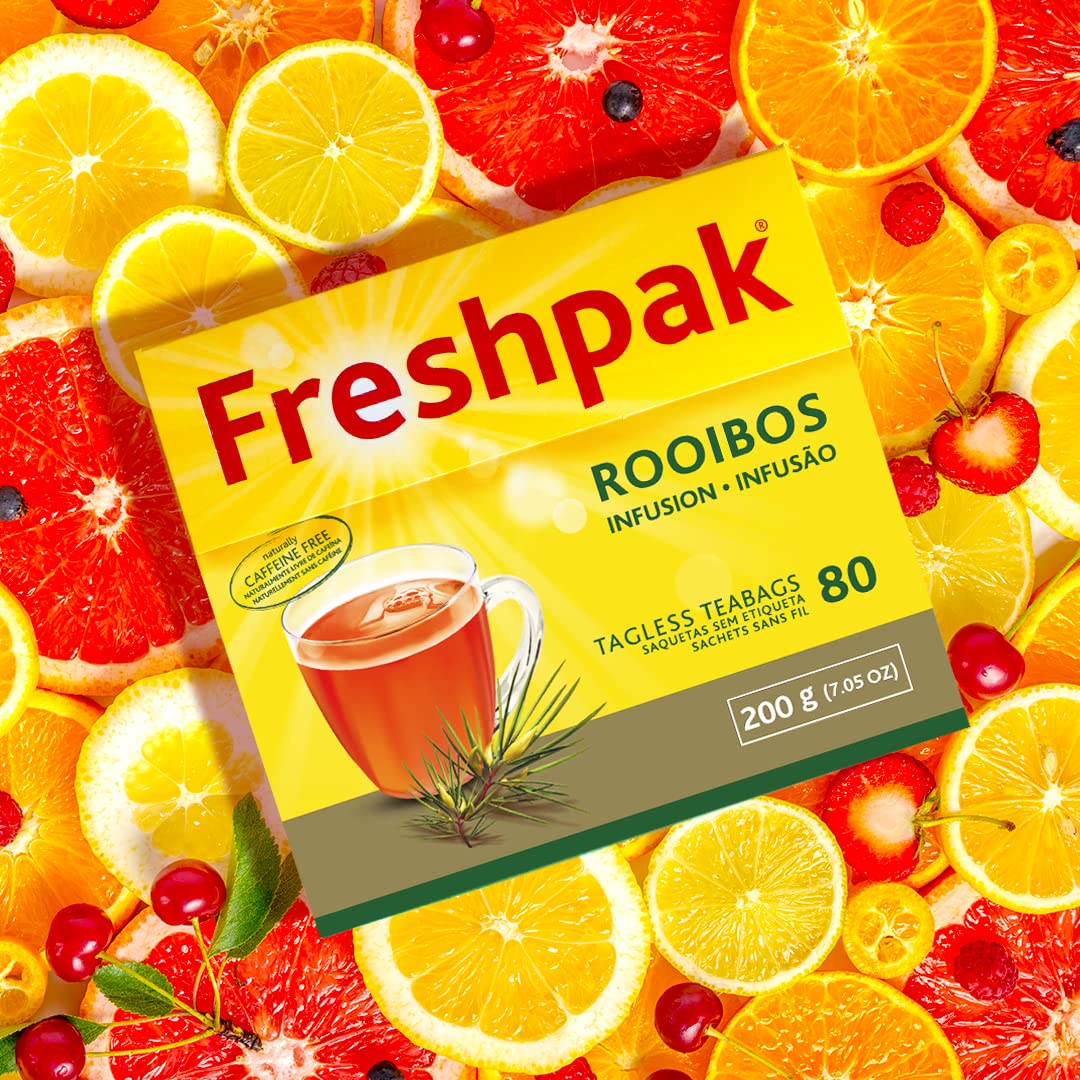 Freshpak Pure Rooibos Tea — 4 Pack, 80 Tagless Tea Bags Each | PakFresh