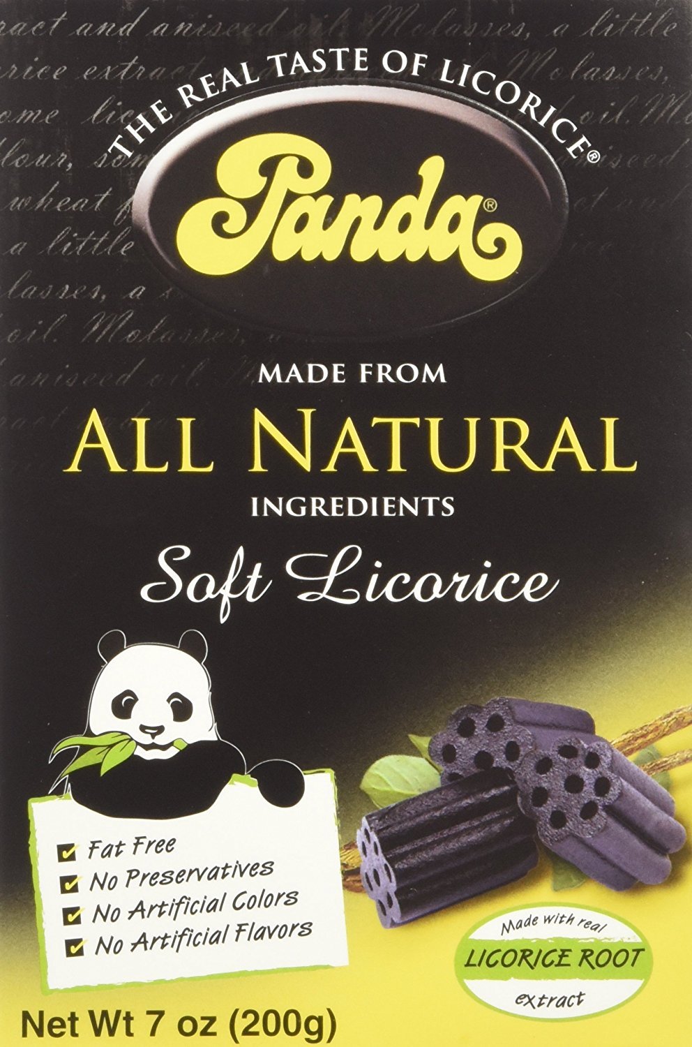 Panda Licorice Chews - 7-Oz Bags (Pack of 12) All-Natural, Kosher, Vegan
