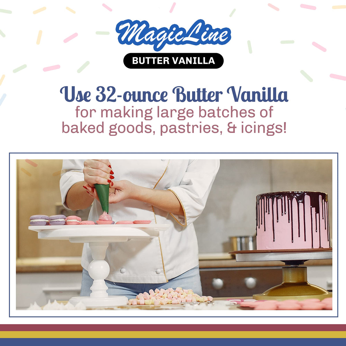 Parrish Magic Line Butter Vanilla Flavoring Oil for Baking – Stronger Butter Vanilla Flavor, 32 oz