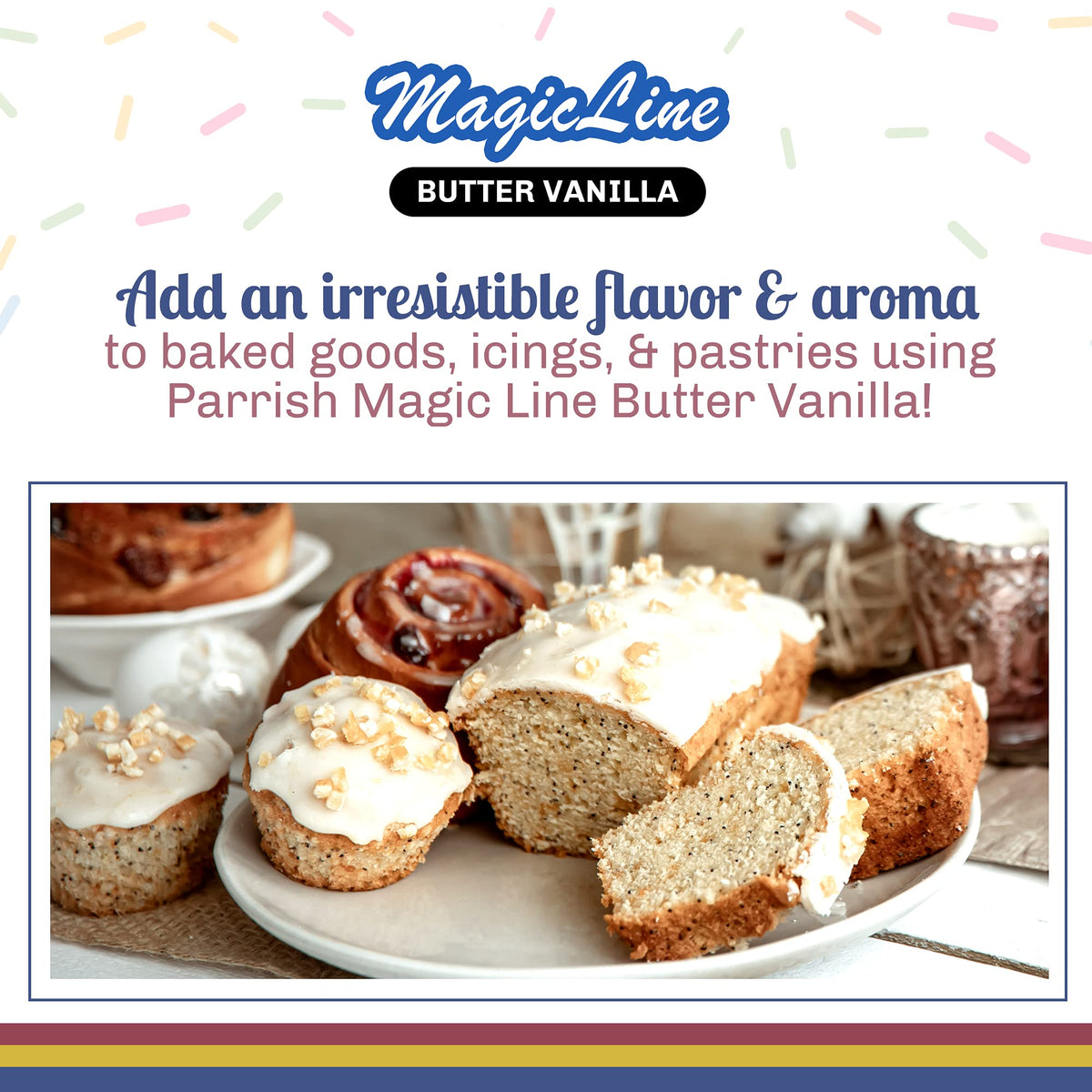 Parrish Magic Line Butter Vanilla Flavoring Oil for Baking – Stronger Butter Vanilla Flavor, 32 oz