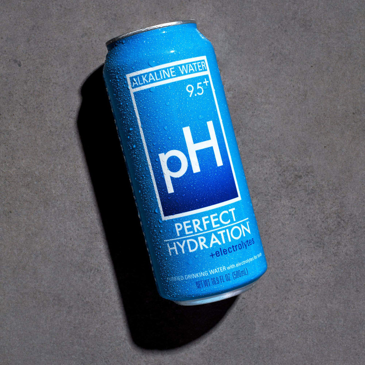Perfect Hydration 9.5+ pH Alkaline Water | 9x Purified, Electrolyte Minerals | 16.9 oz Aluminum Cans | Pack of 24 | Made in USA