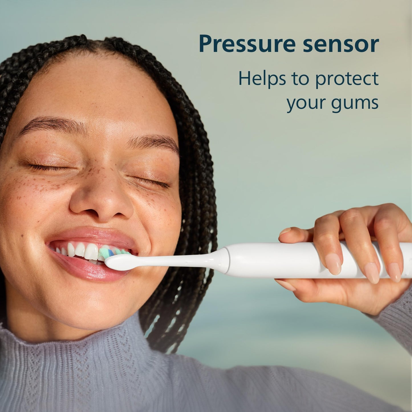 Philips Sonicare 4100 Rechargeable Electric Toothbrush, 1 Brush Head, Black