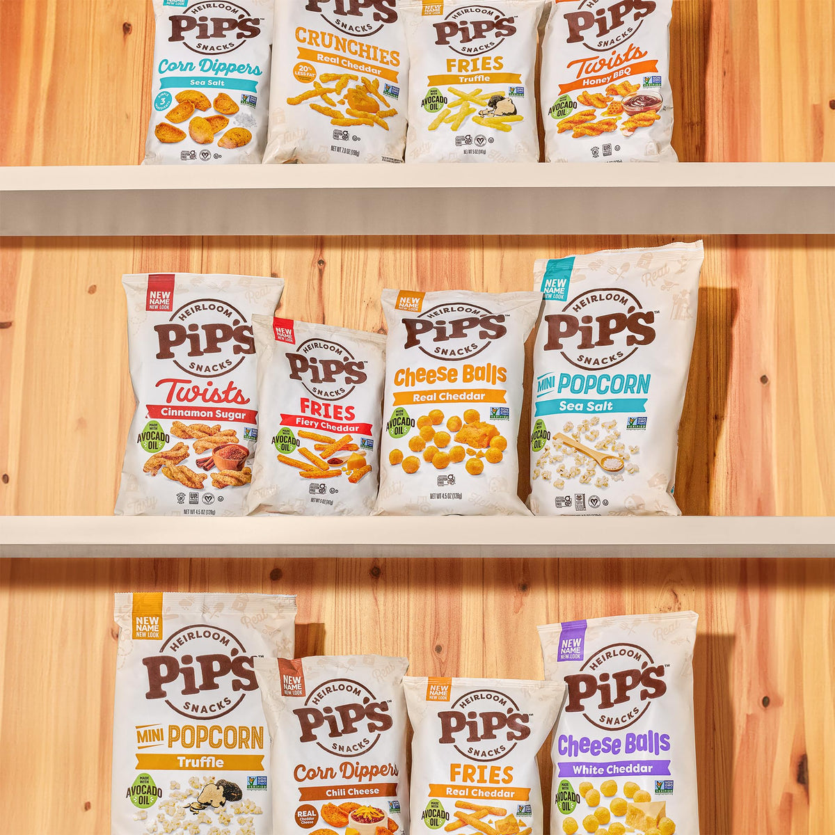Pip's Heirloom Cinnamon Churro Twists – 1 oz Bags (24 Pack) | Gluten Free, Non-GMO, Upcycled Corn