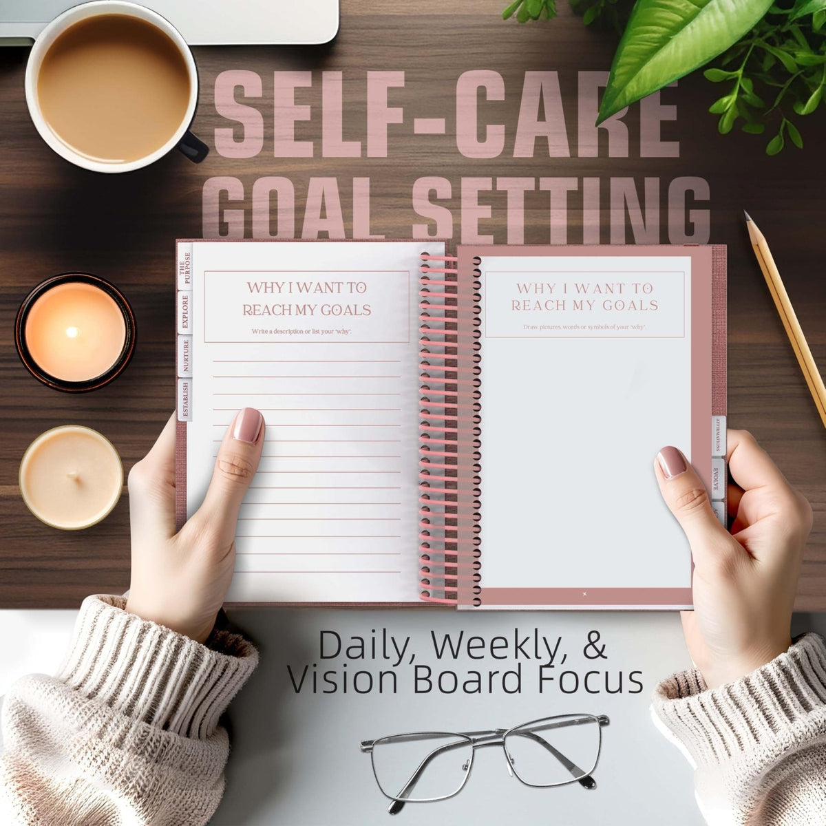 Planners with Purpose Self Care Journal, Self Love Workbook for Women