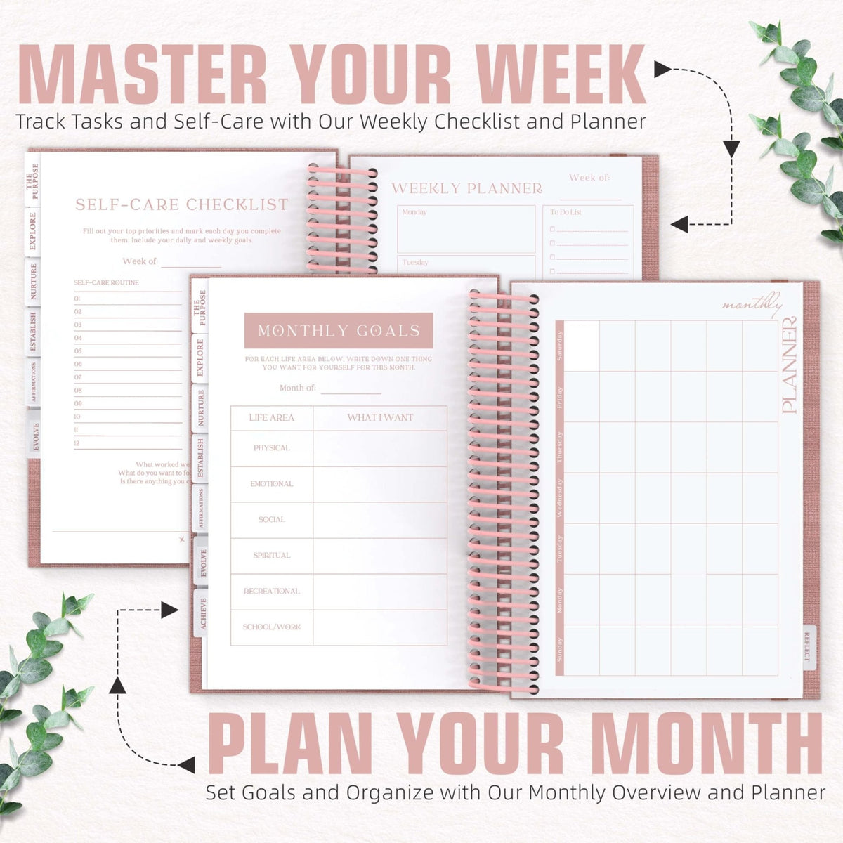 Planners with Purpose Self Care Journal, Self Love Workbook for Women