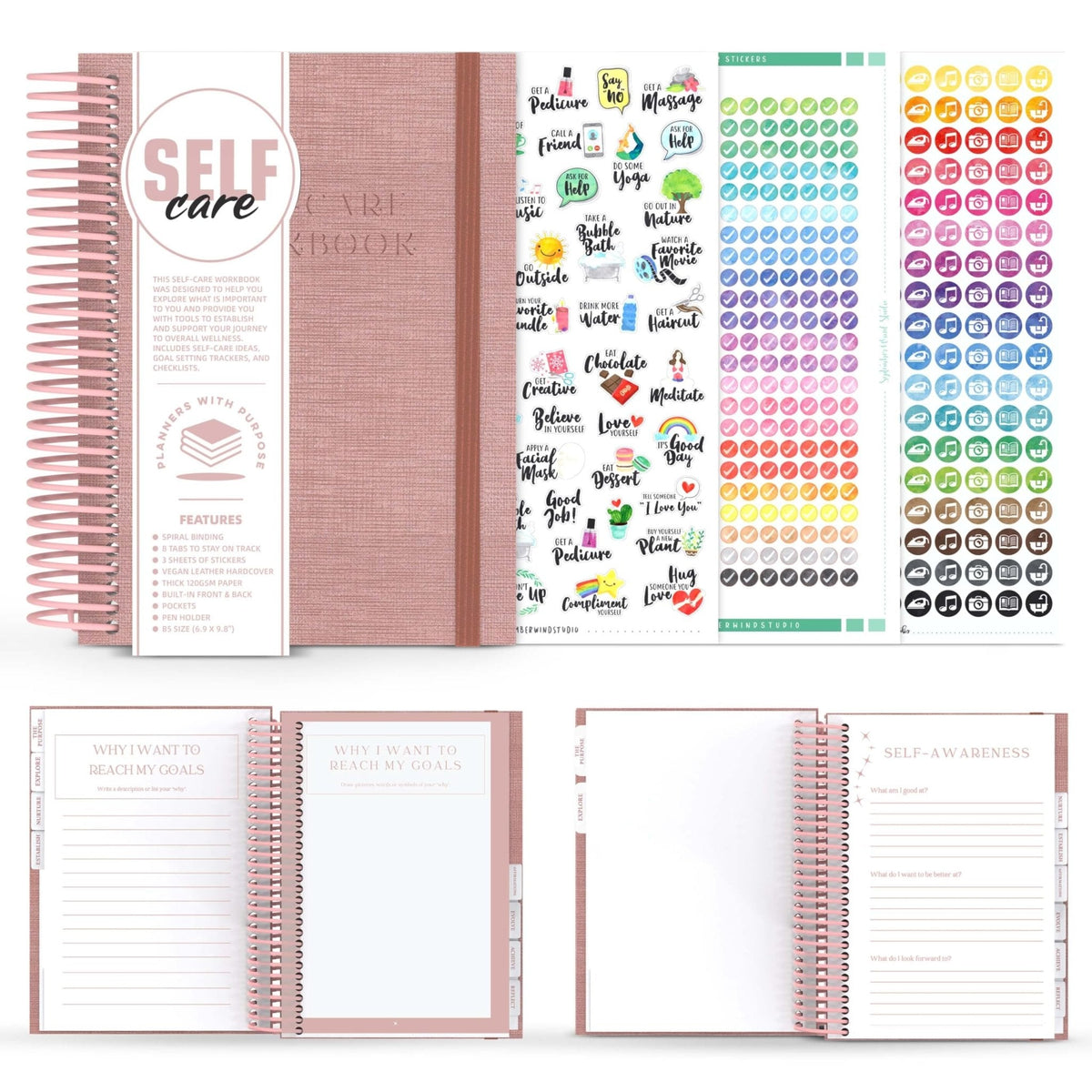 Planners with Purpose Self Care Journal, Self Love Workbook for Women