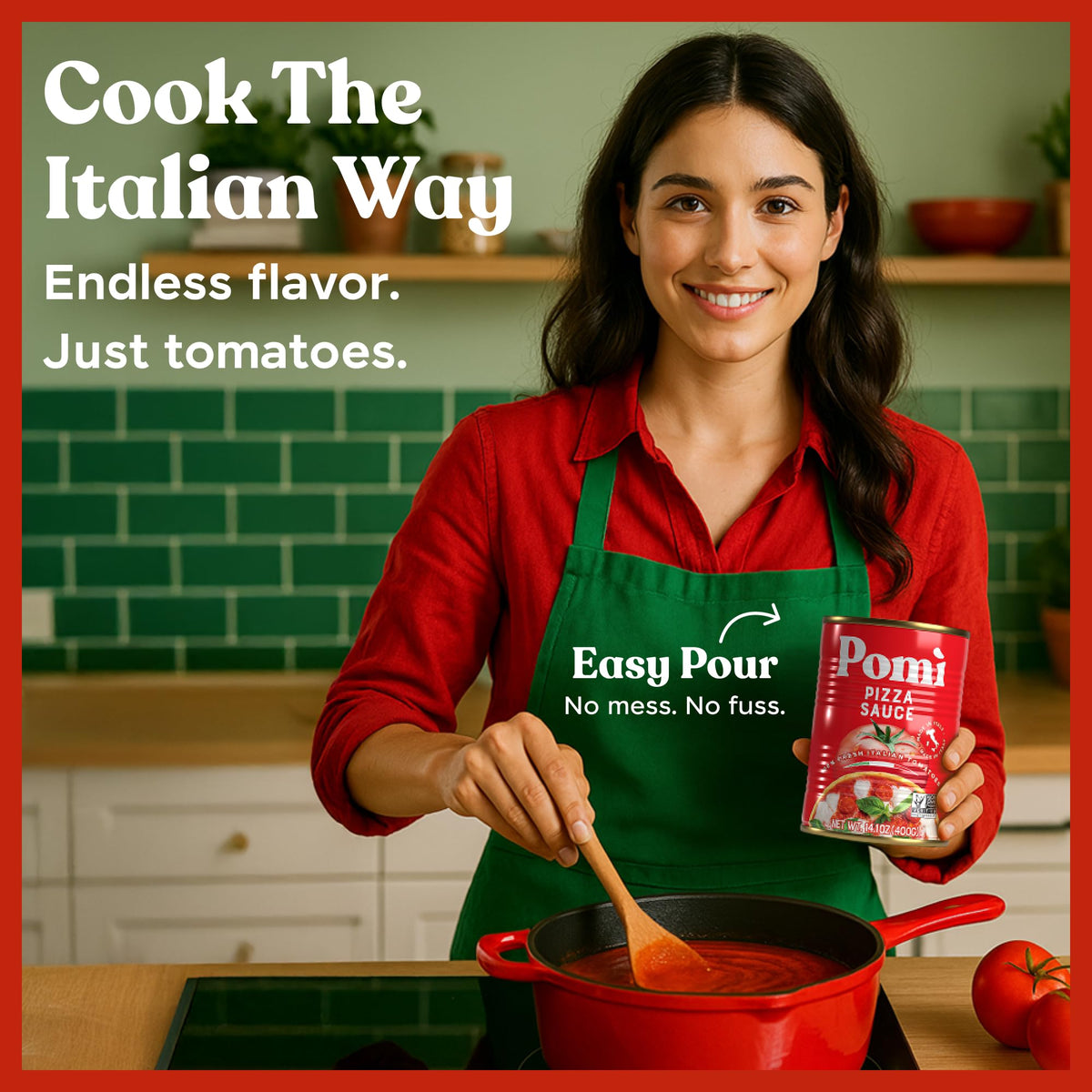Pomì Pizza Sauce 14.1oz (12-Pack) – 100% Fresh Italian Tomatoes, Made in Italy, Non-GMO, Gluten-Free, No Additives, Velvety & Creamy for Pizza